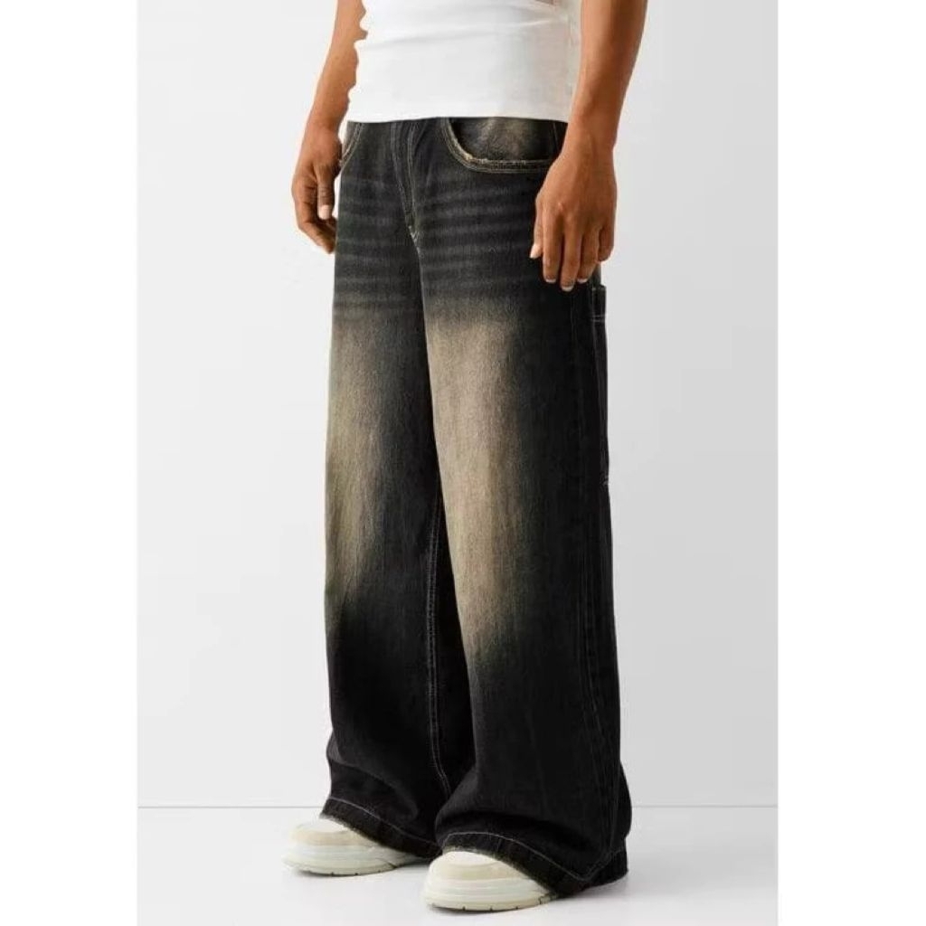 กางเกงยีนส์ Culottes สําหรับผู้ชาย Beggy Jeans Gombrang สไตล์เกาหลี-Lose beggy กางเกงยีนส์ผู้ชาย Los