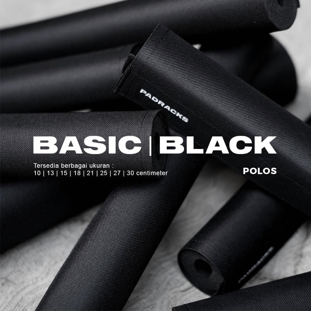 Padracks Basic | สีดํา สีดํา สีดํา สีดํา | ธรรมดาธรรมดา | แผ่นโฟมสําหรับ frontrack & backrack | ครอบแฮนด์มอเตอร์ไซค์/จักรยาน
