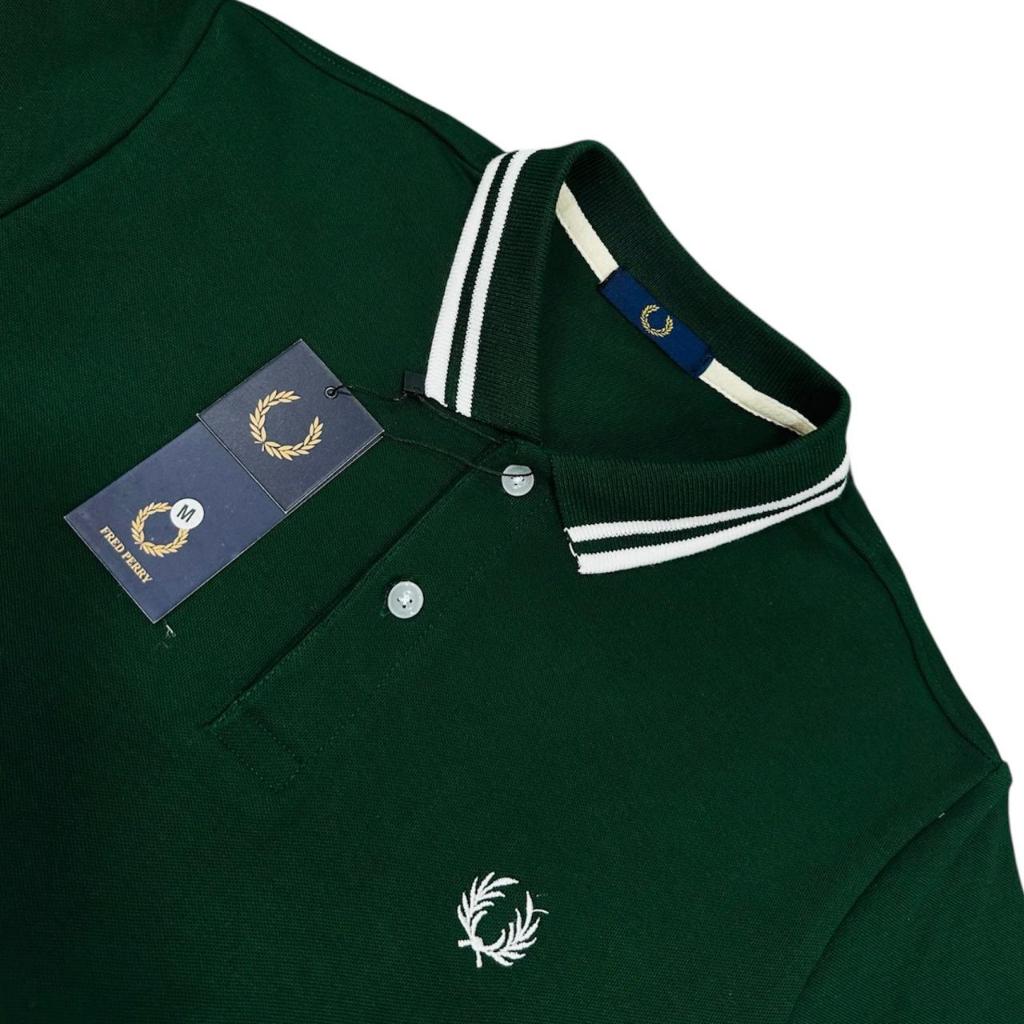 FRD PERRY เสื้อยืดคอปกผู้ชาย / โลโก้ปักแขนสั้นผู้ชายผู้ใหญ่ คุณภาพระดับพรีเมียม
