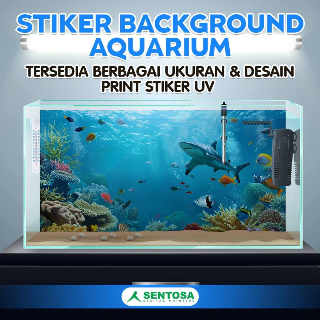 สติ๊กเกอร์ WALLPAPER พิมพ์ UV AQUARIUM BACKGROUND
