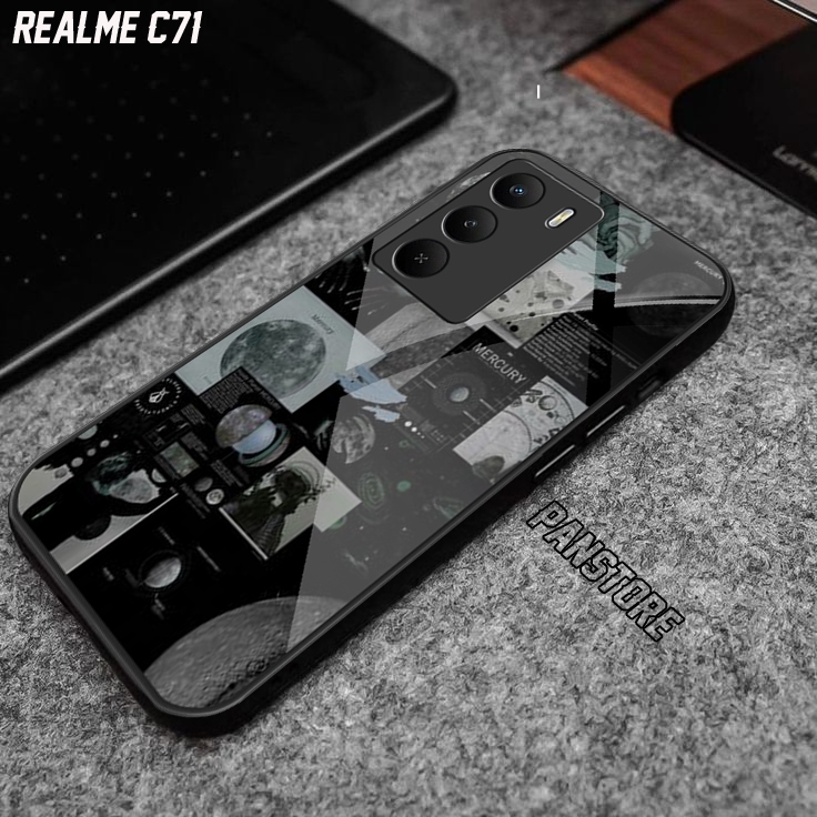 Softcase Glossy Glass Realme C71 เคสโทรศัพท์มือถือ HP อุปกรณ์เสริม Realme C71 Panstore เคสโทรศัพท์มื