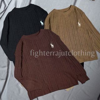 Blouse Rajut Olop Cable Oversize Sweater Wanita Motif Cable Baju Atasan Wanita Terbaru Tangan Panjang Blouse
