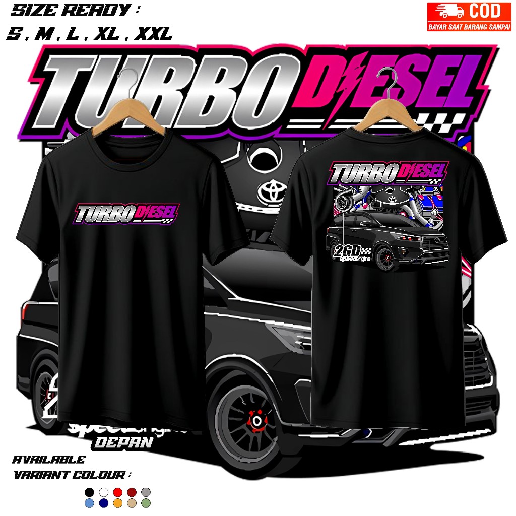MESIN Racing เสื้อยืด TURBO DIESEL ENGINE INNOVA 2GD SPEED ENGINE ดัดแปลงรถเสื้อ Speedcious ยานยนต์ 