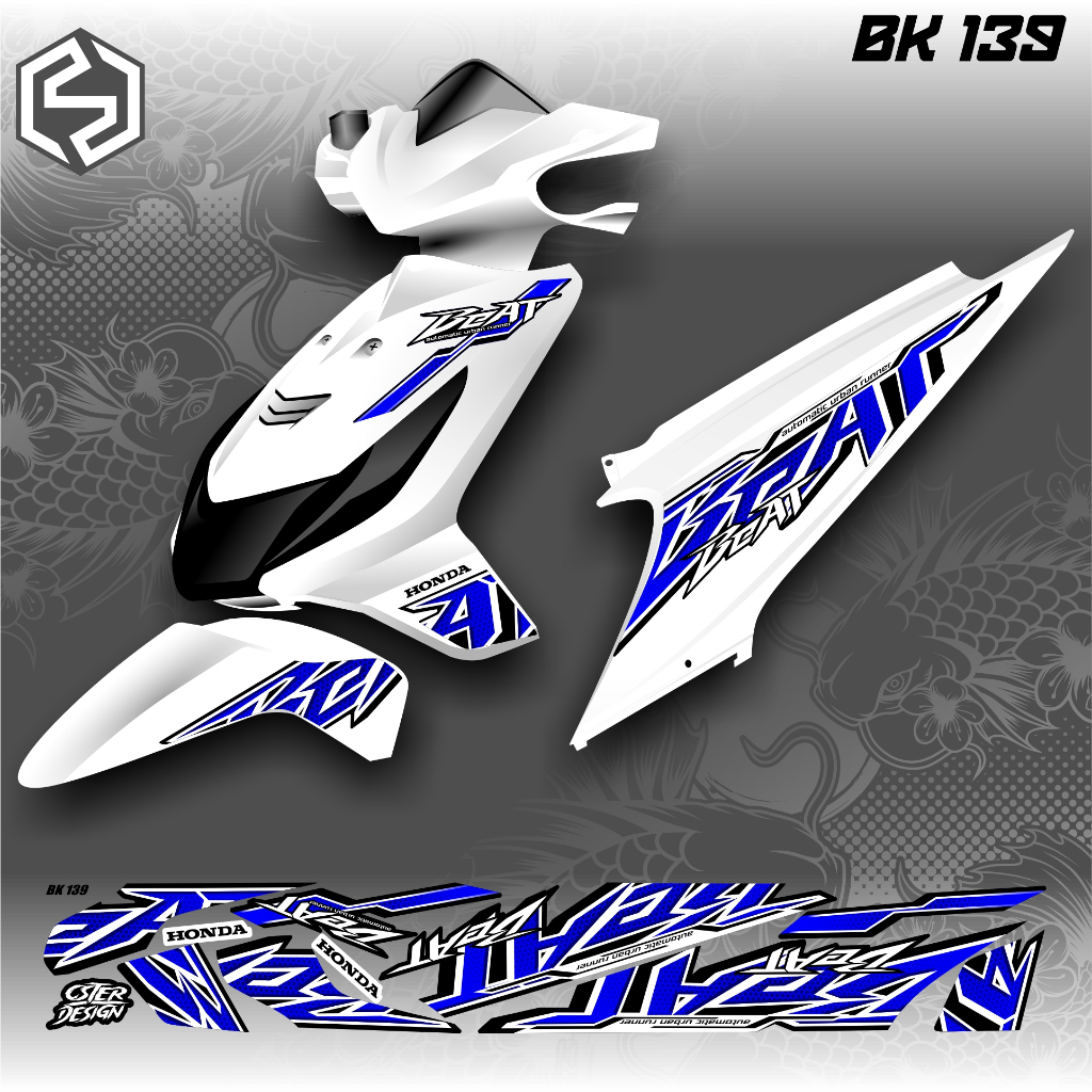 HONDA BEAT CARBON ICON RACING STRIPING THAILAND VARIATION BK 139 / BK 147