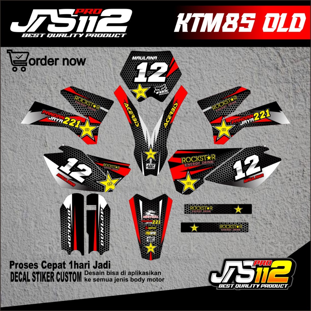 สติ๊กเกอร์ DECAL KTM 85 OLD DECAL MOTORCYCLE KTM 85 สติ๊กเกอร์เครื่องกลเก่า