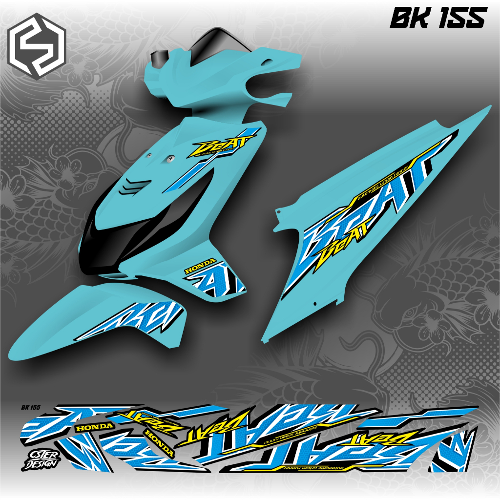 HONDA BEAT CARBON ICON RACING STRIPING THAILAND VARIATION BK 148 / BK 156