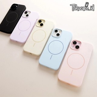 Case Silicone Magnetic liquid Compatible for iPhone 11 12 13 14 15 16 16e Pro Max TP04 TC983
