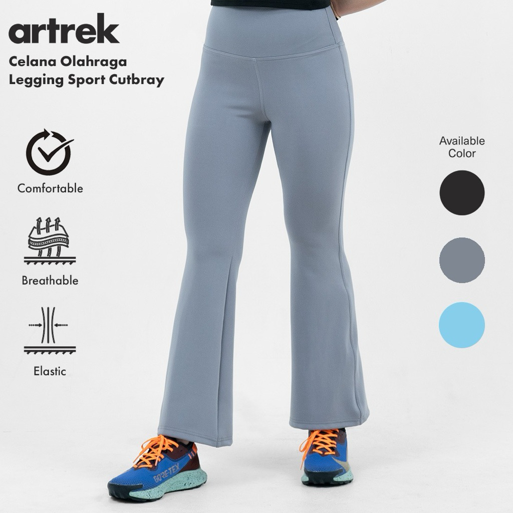 Artrek กางเกงกีฬาเลกกิ้งกีฬา Cutbray โยคะฟิตเนสแอโรบิกวิ่ง