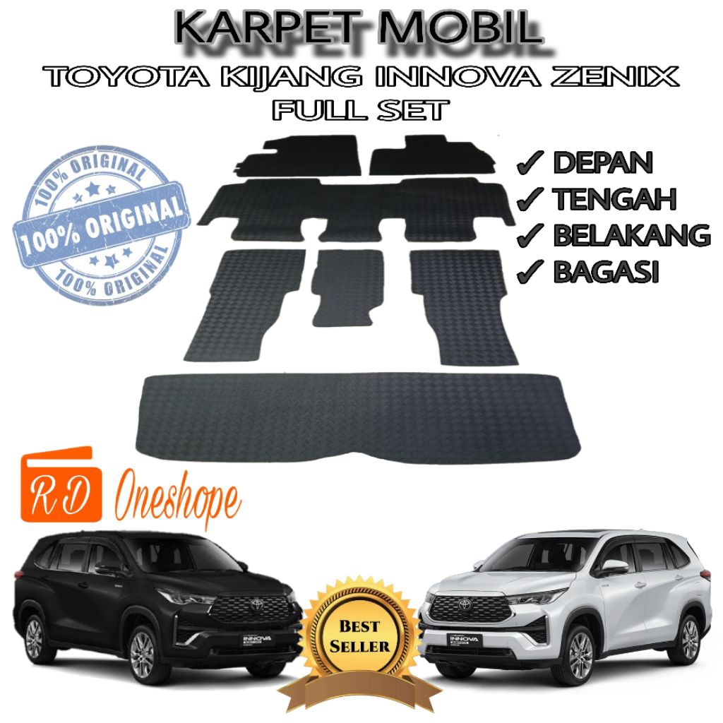 Innova Zenix พรมรถยนต์ครบชุดใหม่ทั้งหมด / พรมรถยนต์ครบชุดสําหรับ Innova Zenix / toyota kijang Innova
