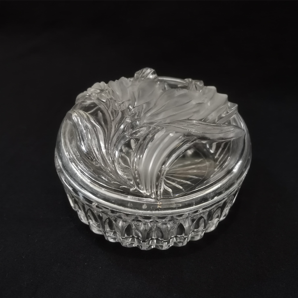 Preloved Floral Motif Glass Box / Display Box