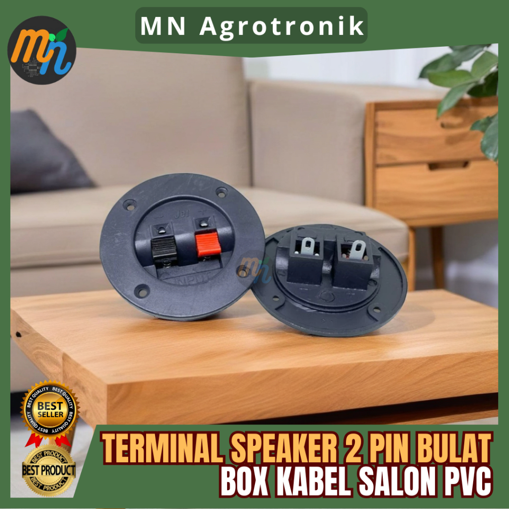 2 ขา Round Speaker Terminal 2p 2pin 2 p PVC Salon Cable Box Clamp