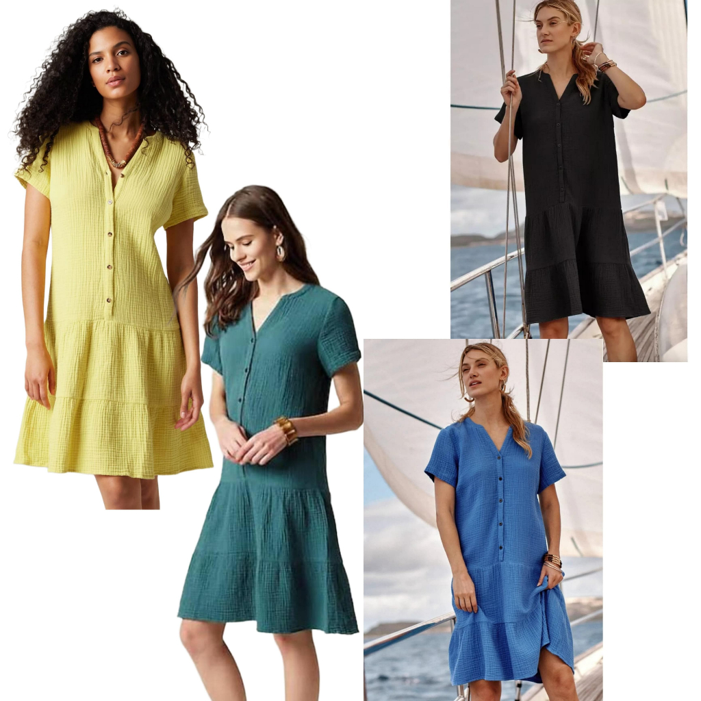 J.jill Cotton-Gauze Tiered woman Dress