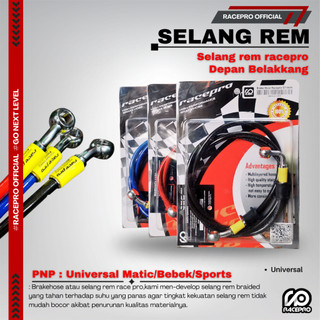 BRAKE HOSE RACEPRO SELANG REM DEPAN BELAKANG RACEPRO UKURAN 24-35-37-40-57 INCH KABEL REM RACEPRO