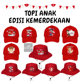Topi Anak Agustusan spesial kemerdekaan Topi HUT RI 78 Topi agustusan topi Topi merah putih kemerdekaan