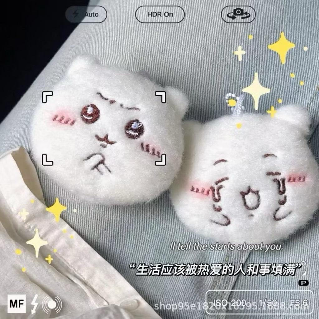 GANTUNGAN 1 ชิ้น Ciikawa Chi kawa Chain พวงกุญแจตุ๊กตาเสียงสามารถทําให้เสียงได้