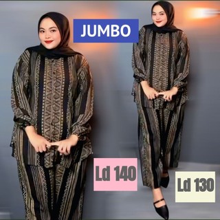 SETELAN JUMBO BAJU DAN CELANA LD 130  XXXL LD 140 XXXXL