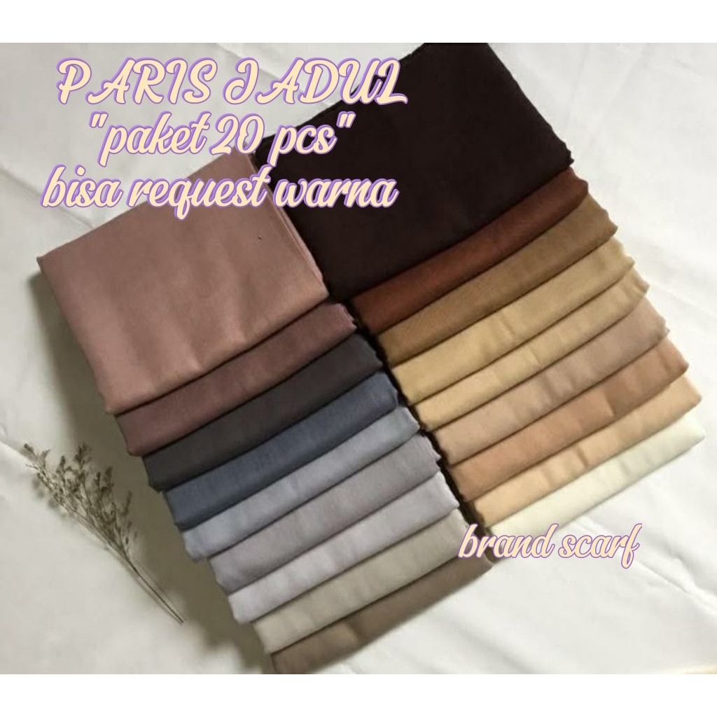 PREMIUM OLD SCHOOL PARIS (20 ชิ้น แพ็คเกจ) || VARISHA OLD SCHOOL PARIS SQUARE HIJAB || WHOLESALE OLD