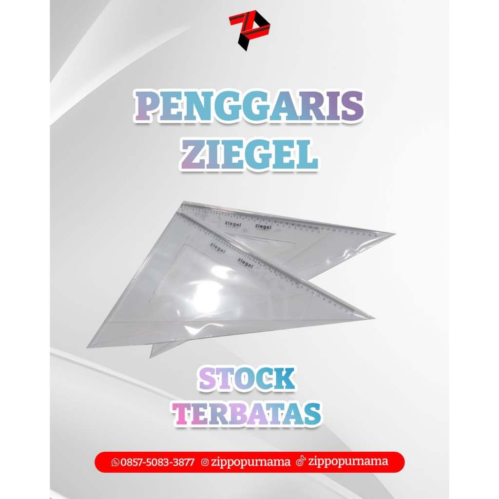 Ziegel Triangle Ruler set 23/33 (NO.12)