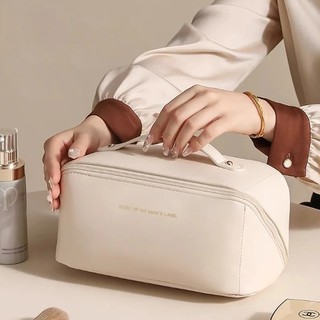 Tas Portable Multifungsi Waterproof Wanita Travel Pouch Tas Make Up Pouch Travel Organizer Kosmetik PU Premium