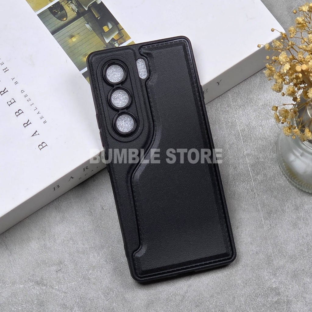 Bumble - Tecno Camon 40 Pro Tecno Camon 40 4G Case Leather Pro Black Softcase Tecno Camon 40 Pro Tec