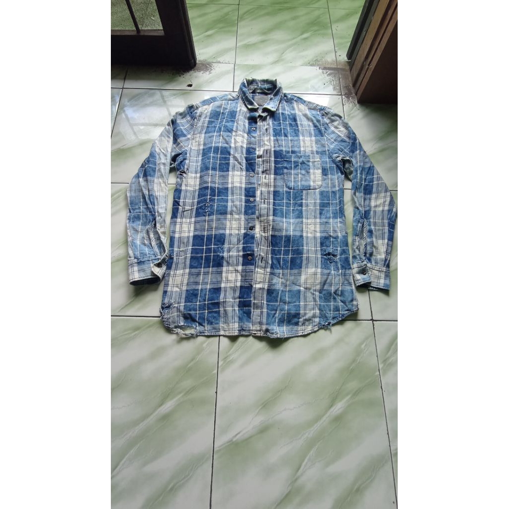 KEMEJA Grunge Emo Flannel Shirt - Zara Man