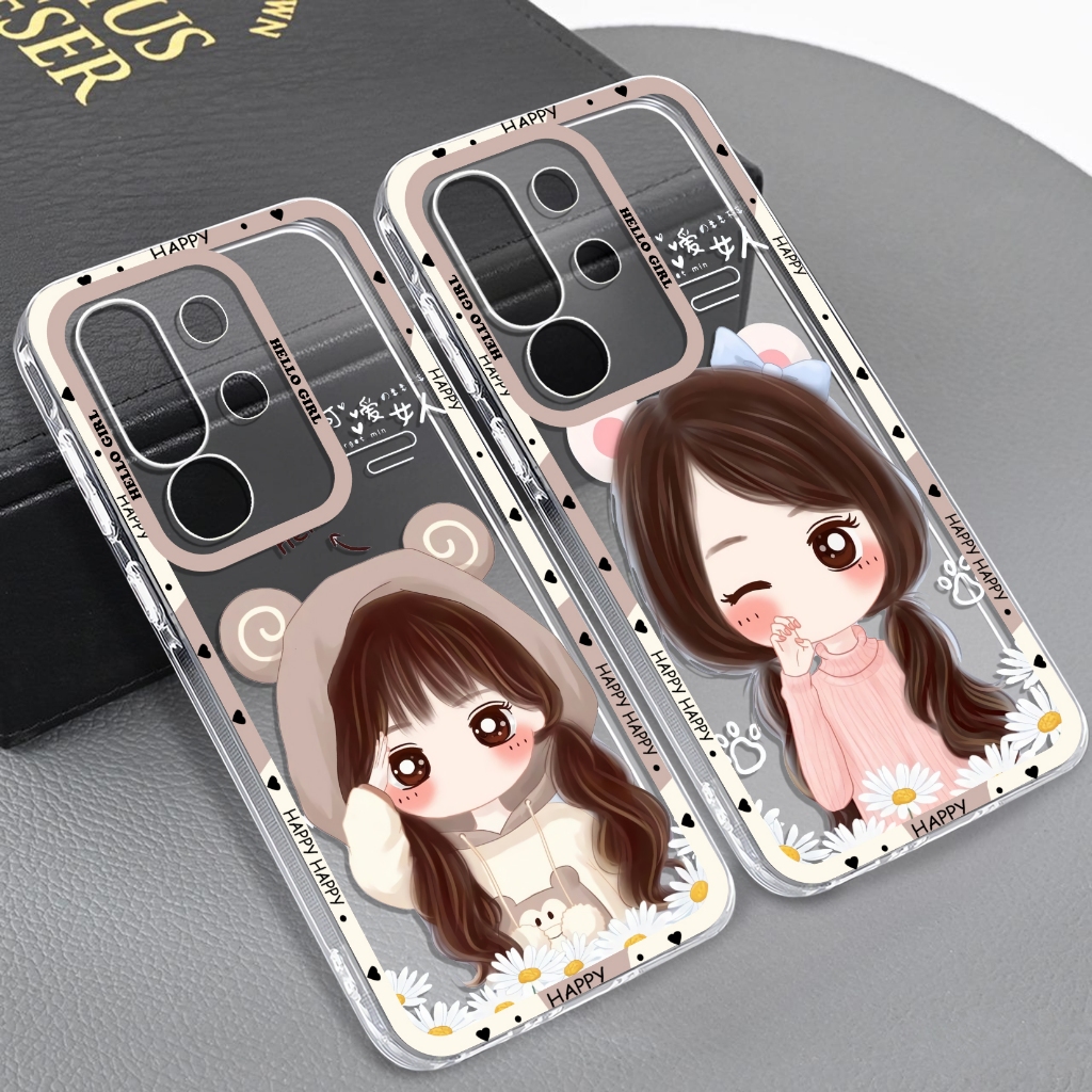 Softcase Vivo Y29 4G Case Clear Motif Casing Vivo Y19S 4G ล่าสุด 2024 ซิลิโคนถุงลมนิรภัย HBV-031