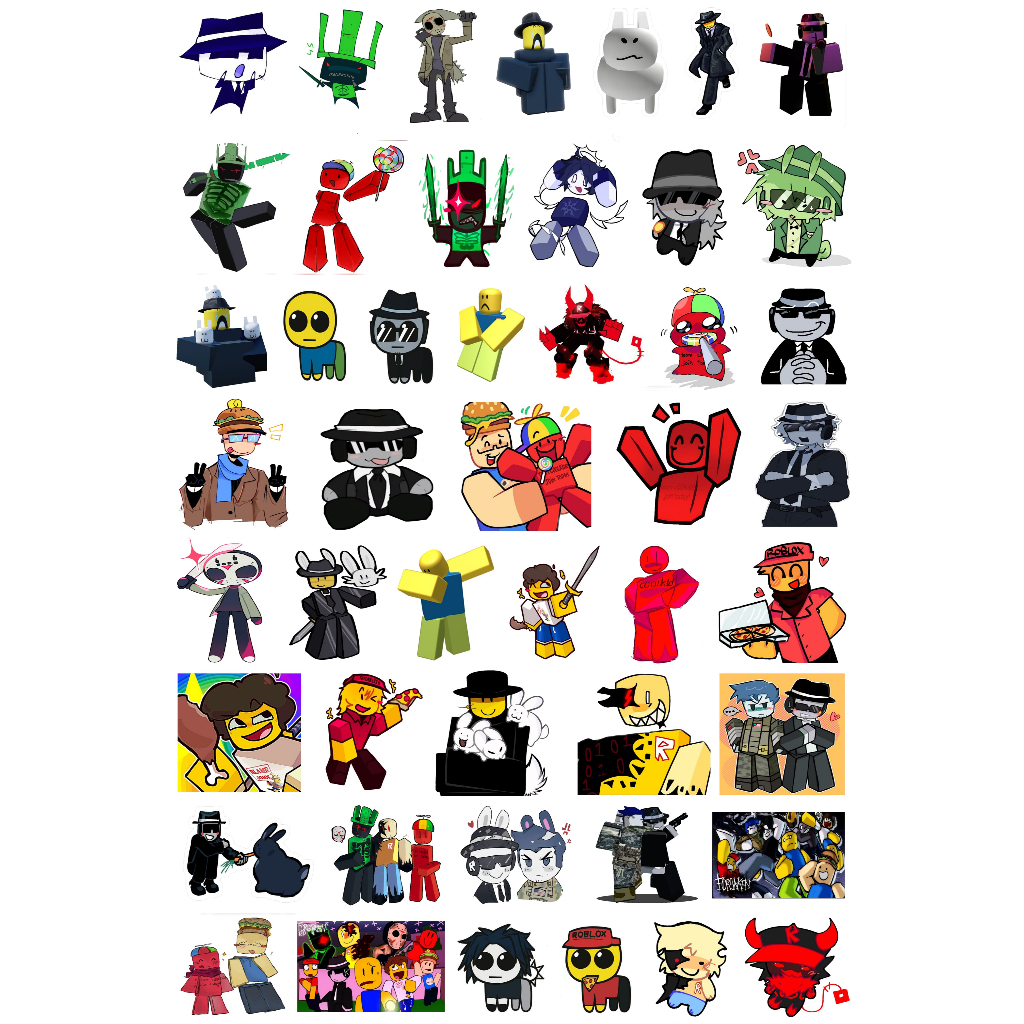 FORSAKEN ROBLOX สติ๊กเกอร์ชุดสติกเกอร์ NOOB 30 ชิ้น ELLIOT CHANCE MAFIOSO COOLKID TIME สติ๊กเกอร์