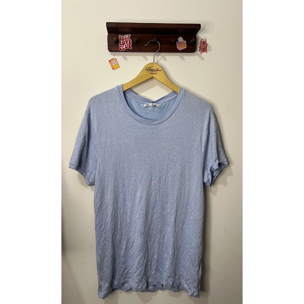 เสื้อยืด ZARA MEN BLUE KNITTED