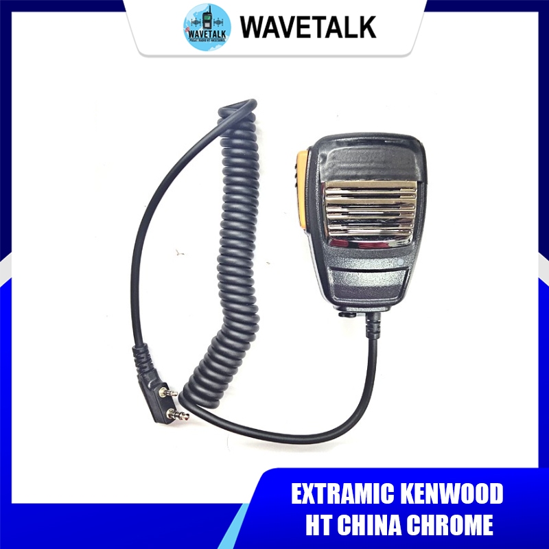Extramic Chrome สําหรับ Ht China Kenwood 1 PTT Handmic วิทยุ Ht Kenwood Crome Baofeng 5r 888s Ucomm 