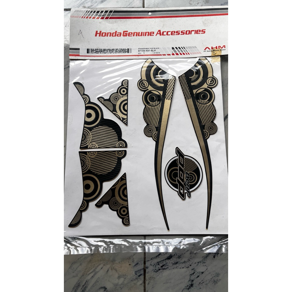 สติ๊กเกอร์ Honda Beat Pop Black 871X0-K61-BLA