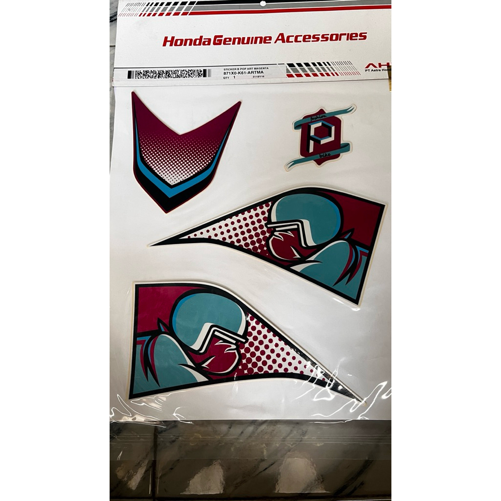 สติ๊กเกอร์ Honda Beat Pop Art Magenta 871X0-K61-ARTMA
