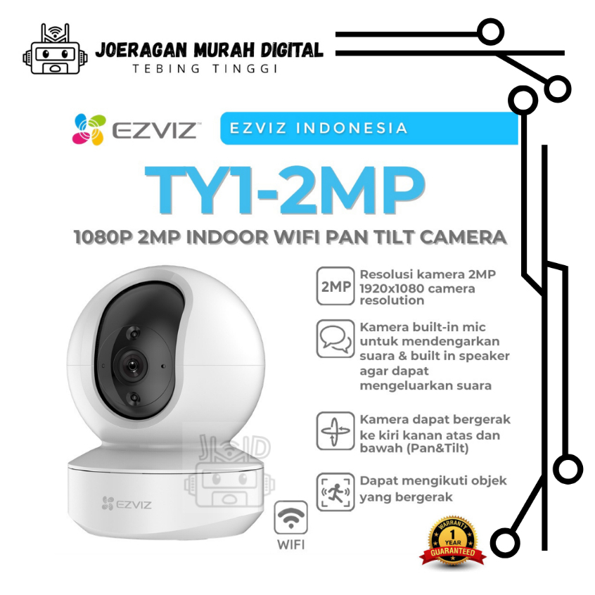 EZVIZ TY1 1080P 2MP 2WAY AUDIO WIFI PAN TILT กล้องวงจรปิด