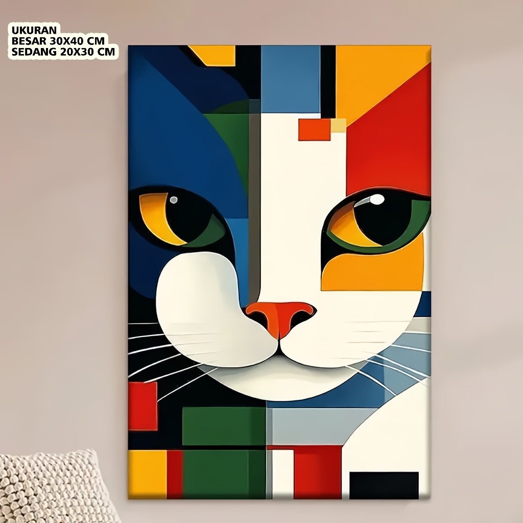 MD4 CAT WALL DECORTATION WALL DISPLAY MINIMALIST WOODEN WALL DECORTATION CAT