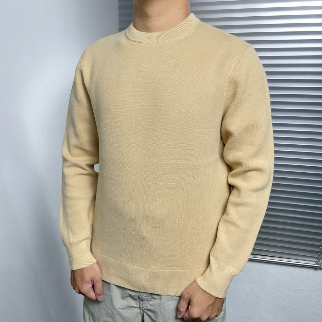 เสื้อสเวตเตอร์สีครีม Uniqlo milano - kn3394