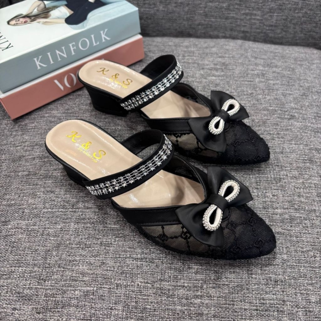 รองเท้าแตะ Hills สําหรับเด็กผู้หญิง สูง 3 ซม./รองเท้าแตะ SLOP girls PARTY SANDALS