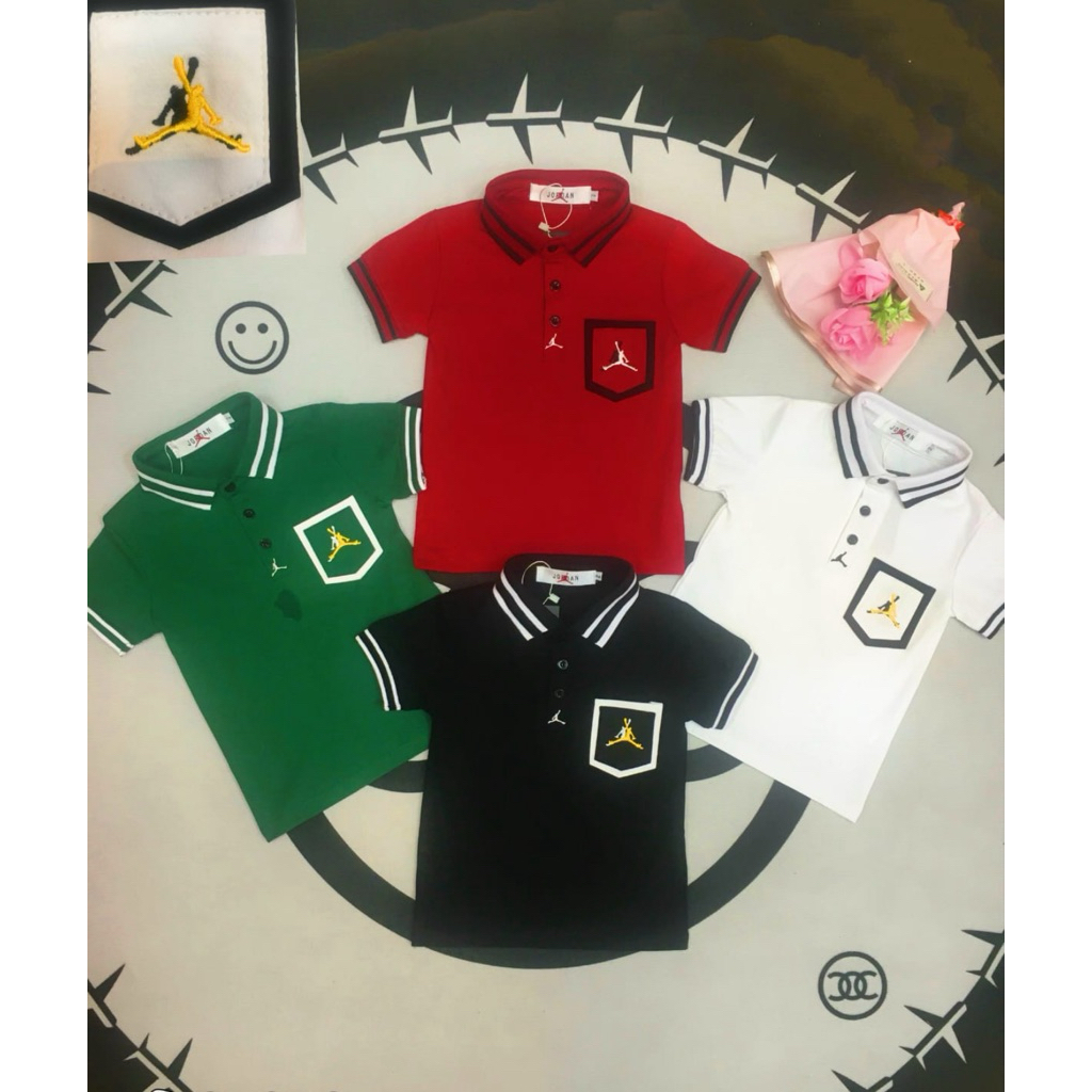 เสื้อยืดคอปกเด็ก JD นําเข้าระดับพรีเมียมล่าสุด (1-12T)