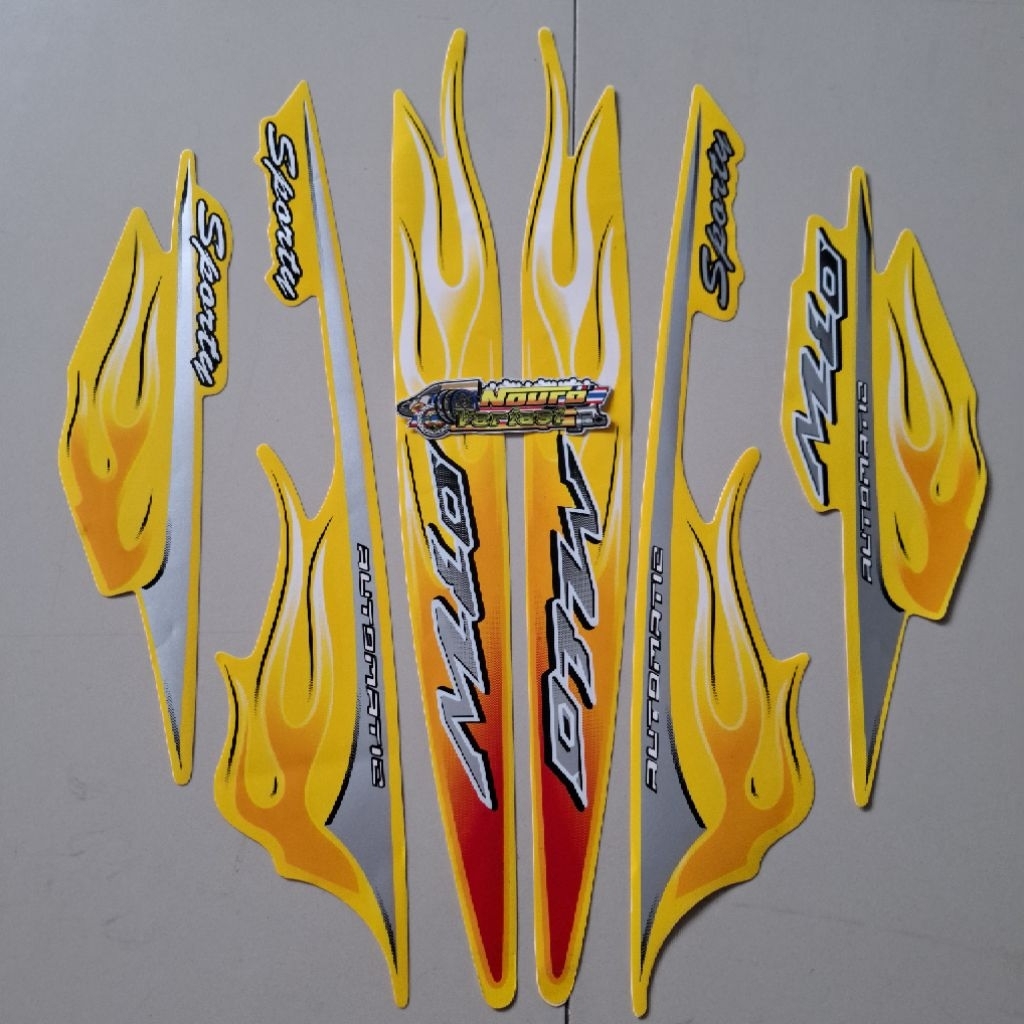 Striping yamaha mio 2006 2007 รายการสีเหลือง ตัวเรือนมาตรฐานที่ดีที่สุด