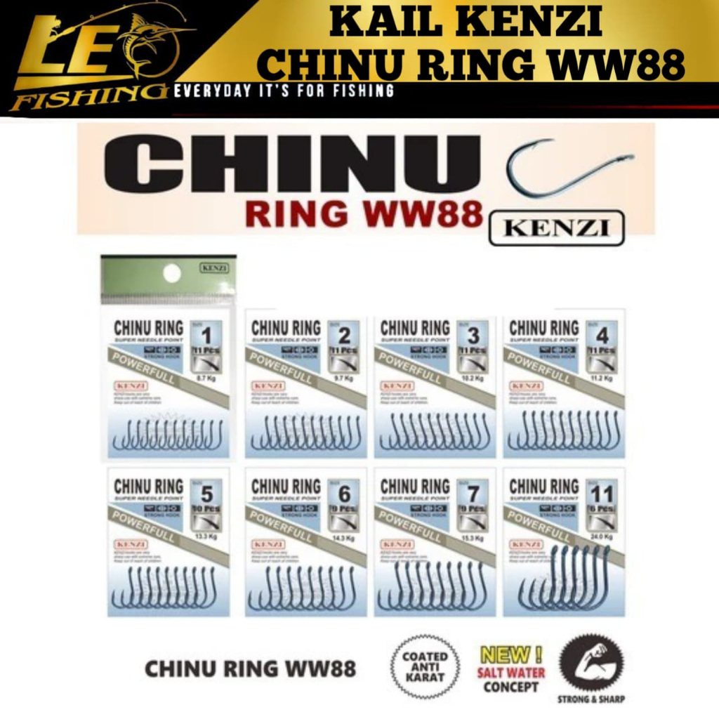 KENZI WW88 CHINU FISHING HOOK ANTI-RUST FISHING HOOK