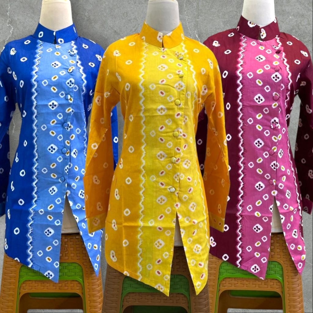 FK-Kebaya Jnggan Jumputan คุณภาพระดับพรีเมียม // Javase Sundainese Jnggan Kebaya // ยืนคอปก Jumputan