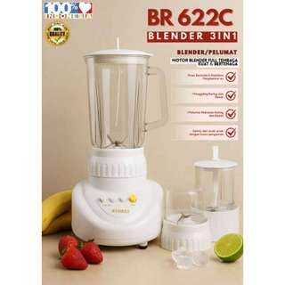 3in1 Blender Rinrei - Blender Multifungsi, Penghancur Es & Juicer, Hemat Listrik, Garansi Resmi