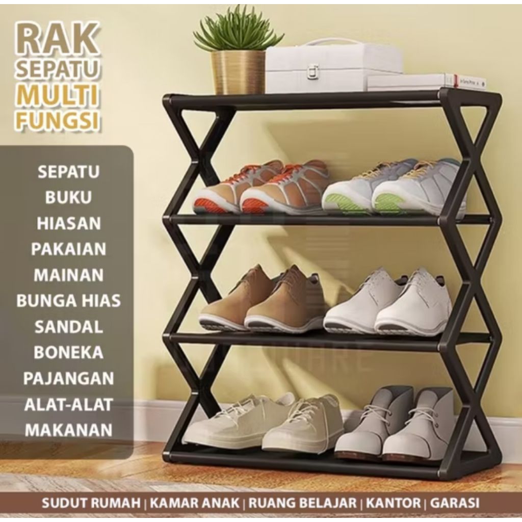 MINIMALIST SHOE RACK / MULTI-PURPOSE SHOE RACK / PORTABLE SHOE RACK / STURDY STAINLESS STEEL SHOE RA