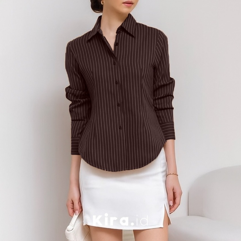 KEMEJA LUNA STRIPE FITTED SHIRT SLIM FIT BODY STRIPE SHIRT