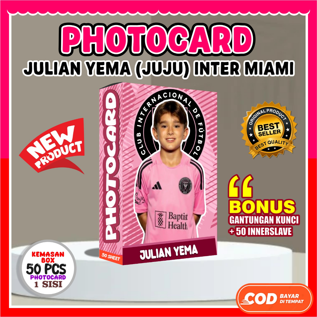 GANTUNGAN Juju Photocard - พวงกุญแจ Julian Yema Inter Miami U12 Bonus