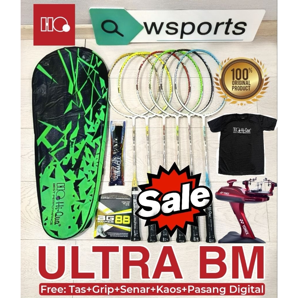 ต้นฉบับ HQ HiQua ULTRA BM 3000 5000 6000 7000 8000 9000 ไม้แบดมินตัน