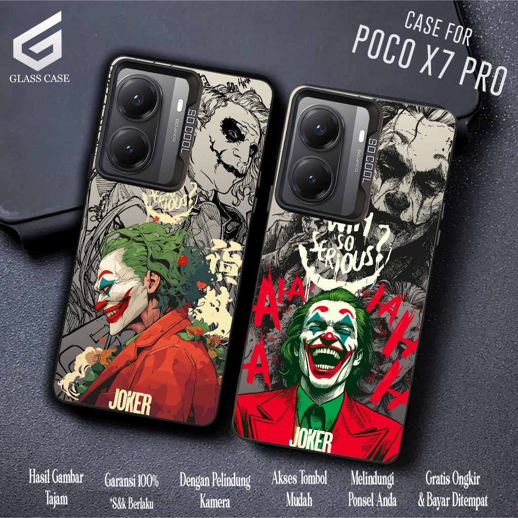 CASE XIAOMI POCO X7 PRO REDMI TURBO 4 SOFTCASE HYBRID IMD PLATE HOLOGRAM PREMIUM SO COOL ( JOKER) ปล