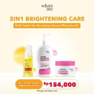 WHITE INC 3IN1 Brightening care Alpa Glowhite Body Lotion + AHA Body serum + Alpa Glowhite Body Mask