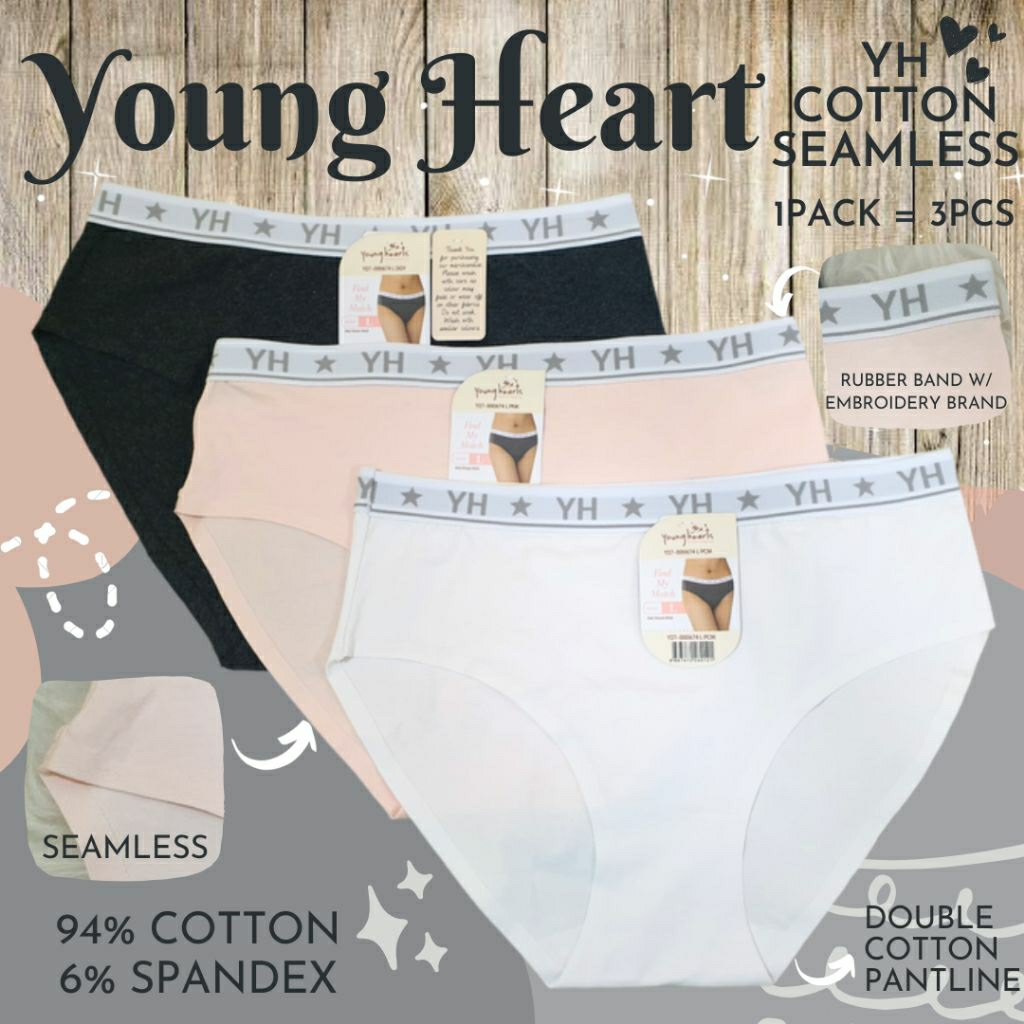 Youngheart YH cotton seamless basic panty pack/กางเกงชั้นในสตรีแบรนด์