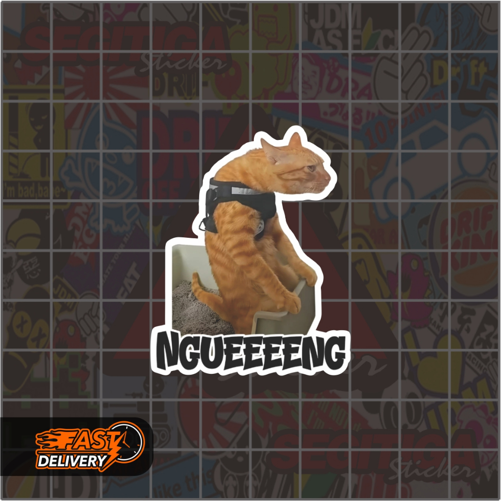 สติ๊กเกอร์ Nogueeeng Cat Meme ขนาด 4 x 5 ซม