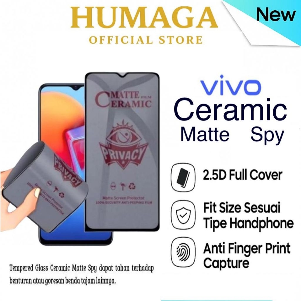 CERAMIC Anti Spy Vivo Y04 Y03 Y03t Y02 Y02s Y01 Y1s S1 S1 Pro T1 T1 Pro Z1 Pro V11 V11i V11 Pro V9 V
