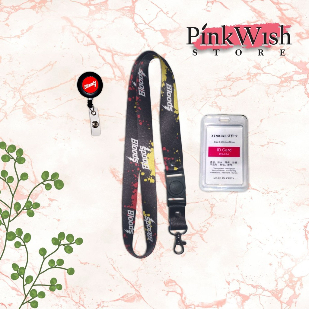 สายรัดเชือกเส้นเล็ก BLOODS / BLOODS idcard